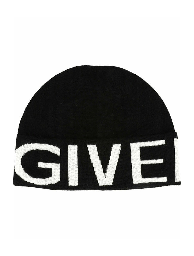 Givenchy Jacquard Logo Beanie Black/White