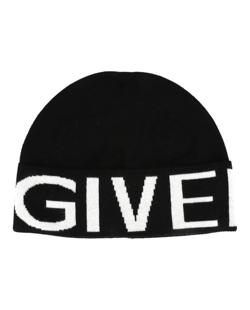 Givenchy Jacquard Logo Beanie Black/White