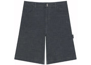 Givenchy Monogram 4G Logo Denim Shorts Charcoal