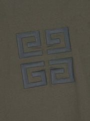 Givenchy Oversized Embroidered Logo T-Shirt Greyish Green