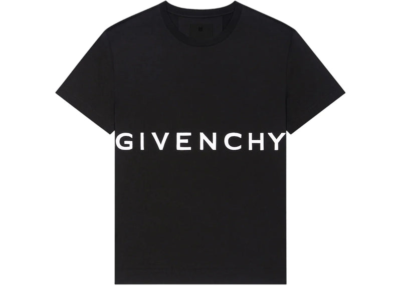 Givenchy Oversized Logo Embroidered T-Shirt Black