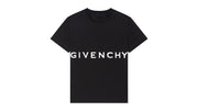 Givenchy Oversized Logo Embroidered T-Shirt Black