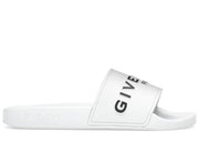 Givenchy Paris Flat Sandals White Black