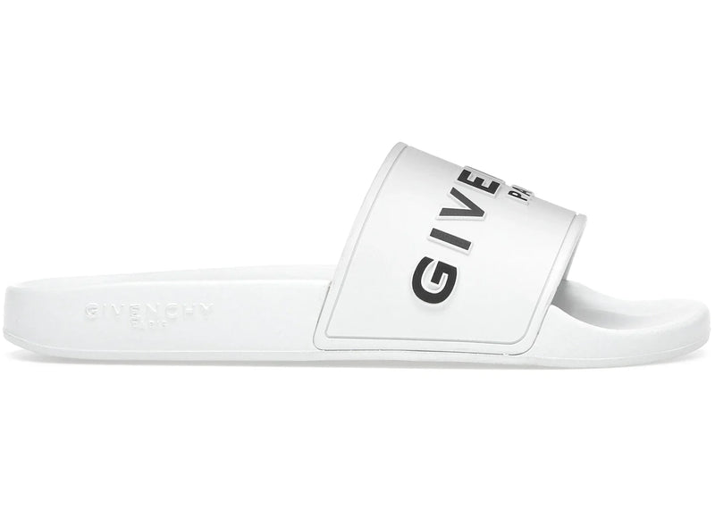 Givenchy Paris Flat Sandals White Black