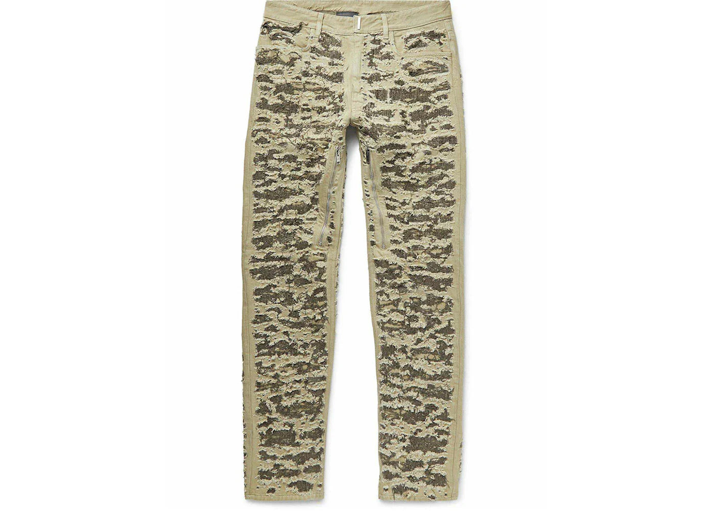 Givenchy Slim-Fit Distressed Jeans Green