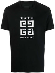 Givenchy Slim Fit Logo Star T-Shirt Black/White