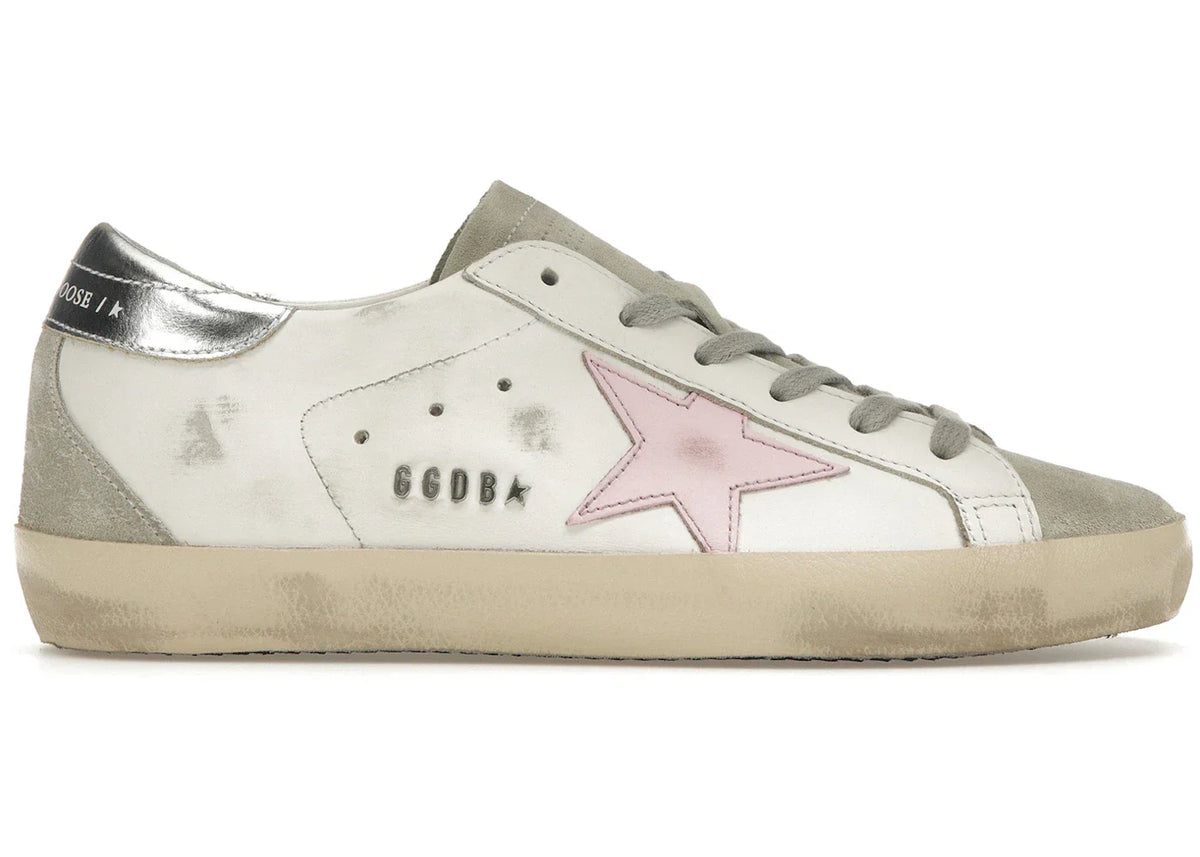 Golden Goose Super-Star Ice White Orchid Pink Womens