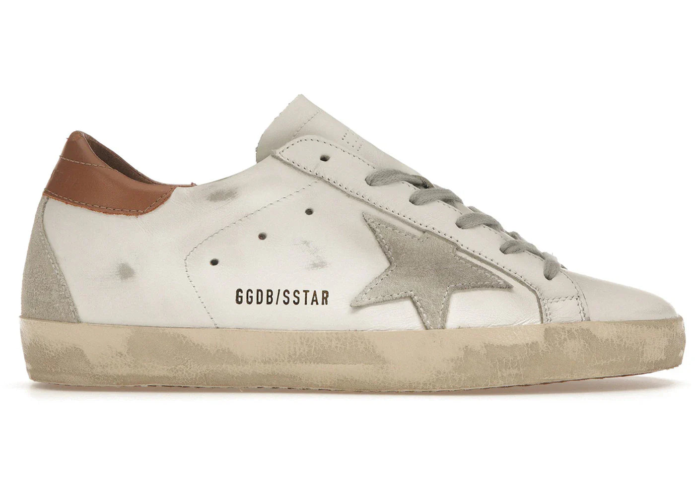 Golden Goose Super-Star White Tan Womens