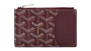 Goyard Bourbon Zipped Card Holder Burgundy