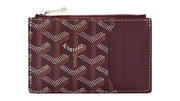 Goyard Bourbon Zipped Card Holder Burgundy