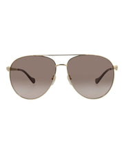 Gucci Aviator-Frame Metal Sunglasses Gold Gold Brown (GG1088S-30012964-002)