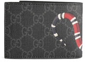 Gucci Bifold Wallet GG Supreme Kingsnake (4 Card Slots) Black