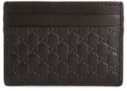 Gucci Card Case Microguccissima Black