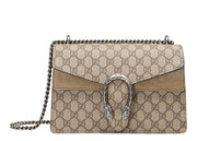 Gucci Dionysus Shoulder Bag GG Supreme Small Taupe