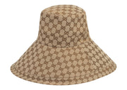 Gucci GG Canvas Wide Brim Hat Beige/Ebony