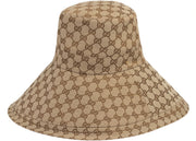 Gucci GG Canvas Wide Brim Hat Beige/Ebony