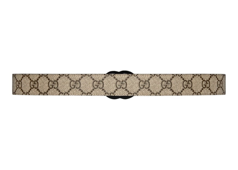 Gucci GG Marmont Thin Belt GG Supreme Beige/Ebony
