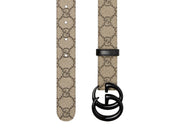 Gucci GG Marmont Thin Belt GG Supreme Beige/Ebony