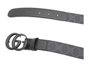 Gucci GG Supreme Black Buckle Belt Black