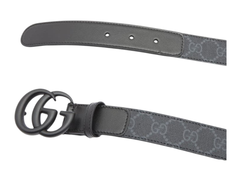 Gucci GG Supreme Black Buckle Belt Black