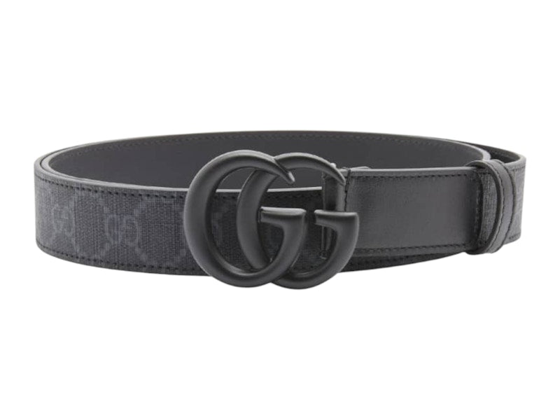 Gucci GG Supreme Black Buckle Belt Black
