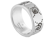 Gucci Ghost Skull Ring Silver