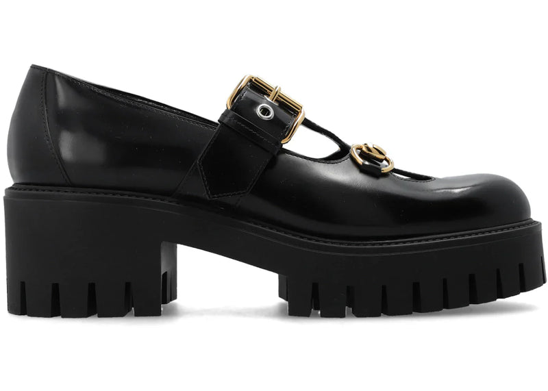 Gucci Horsebit Leather Loafers Black Womens