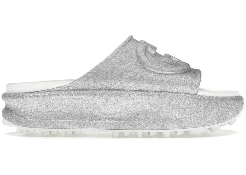 Gucci Interlocking G Slide Metalic Silver (Women's)