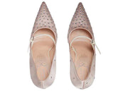 Gucci Jodie Embellished Satin Pumps Pink Womens