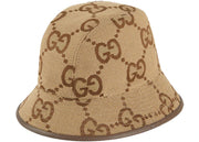 Gucci Jumbo GG Canvas Bucket Hat Camel/Ebony
