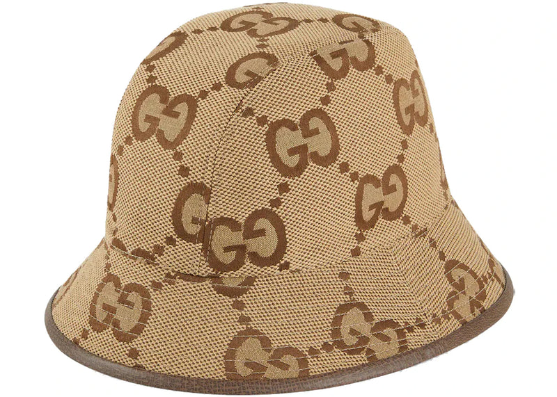 Gucci Jumbo GG Canvas Bucket Hat Camel/Ebony