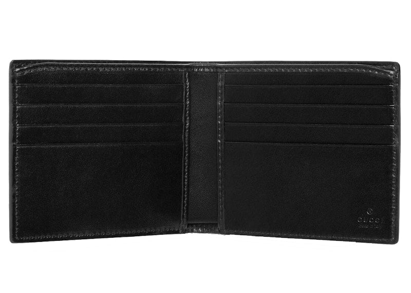 Gucci Leather Wallet with Gucci Logo (8 Card Slot) Black