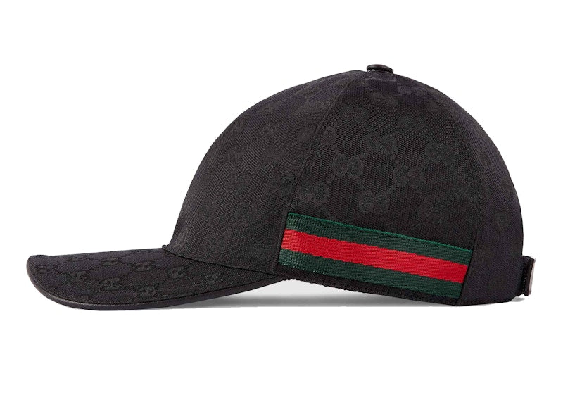 Gucci Original GG Canvas Baseball Hat with Web Black