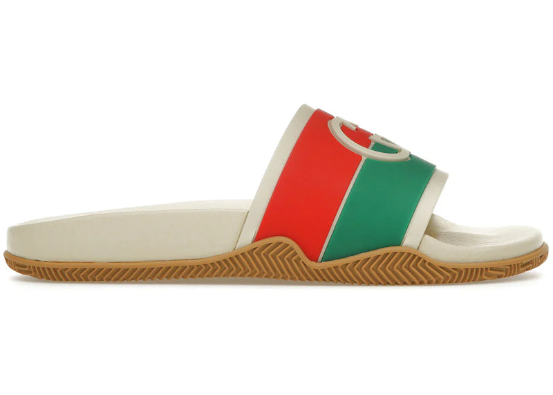 Gucci Slides Interlocking G Orange Womens