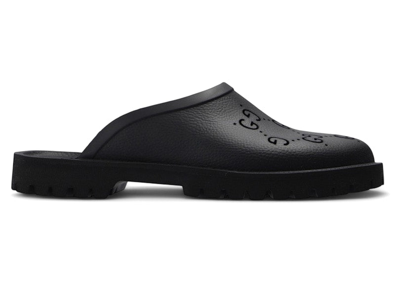Gucci Slip-on Sandal Cut Out Monogram Black