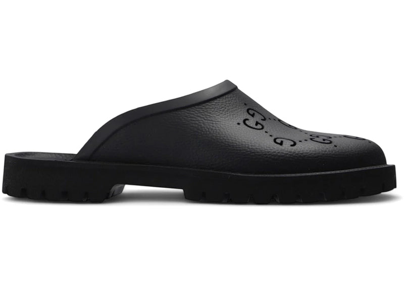 Gucci Slip-on Sandal Cut Out Monogram Black