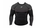 Gymshark Onyx 5.0 Seamless Long Sleeve T-shirt Black/Light Grey