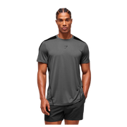 Gymshark Arrival Block T-Shirt Dark Grey