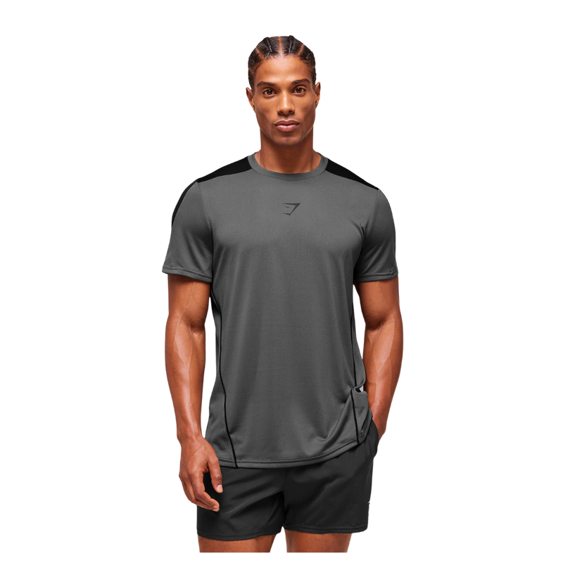 Gymshark Arrival Block T-Shirt Dark Grey