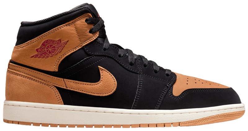Air Jordan 1 Mid Black Flax