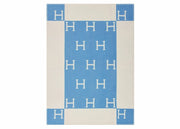 Hermes Avalon Baby Blanket Bleu Genievre/Blanc