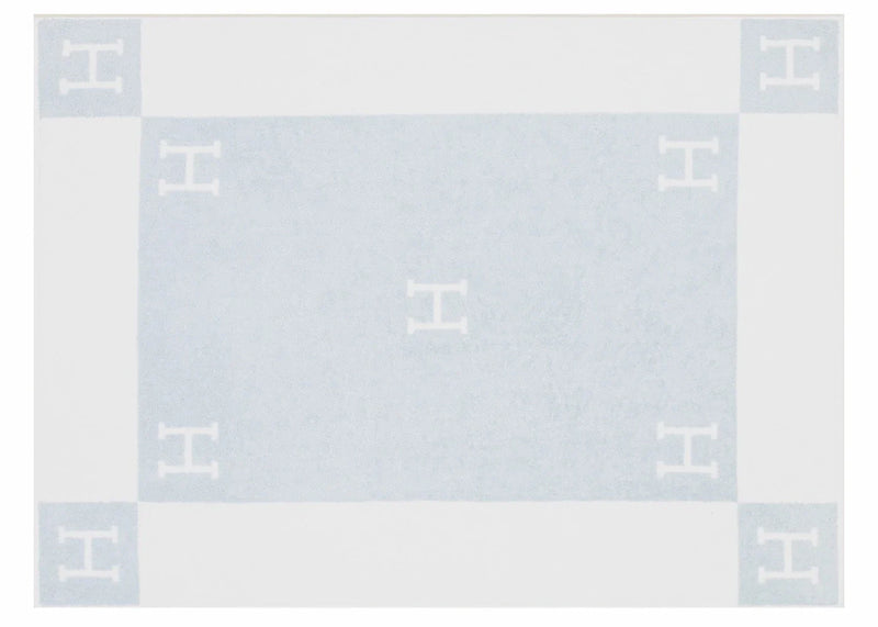 Hermes Avalon Bath Towel Bleu Glacier