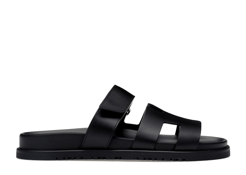 Hermes Chypre Sandal Noir Calfskin Leather (Women's)