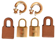 Hermes Earrings O'Kelly Gold/Rose Gold