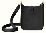 Hermes Evelyne Amazone Clemence Gold 16 Mini/TPM Noir