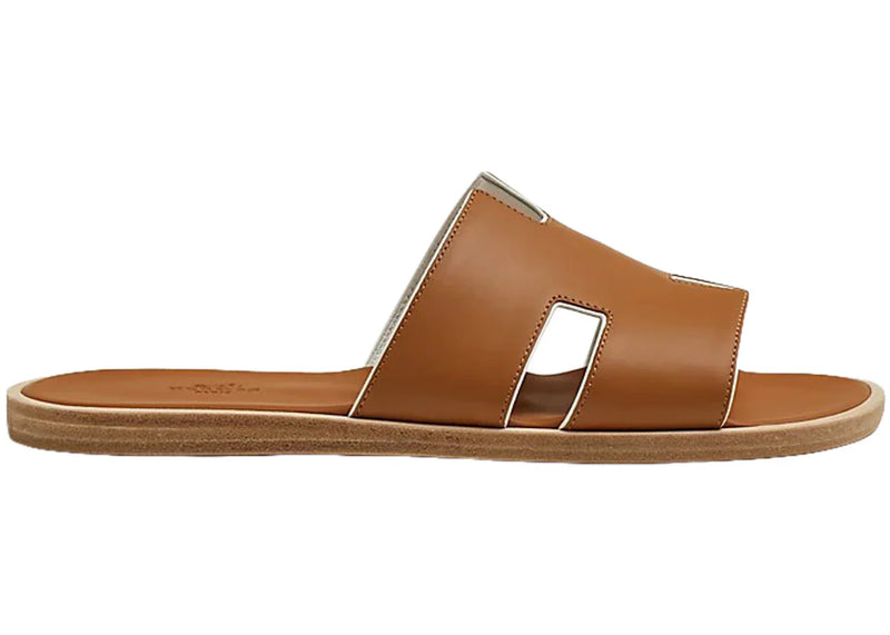 Hermes Izmir Sandal Naturel Blanc Calfskin Leather