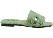 Hermes Oran Sandal Vert D'eau Woolskin
