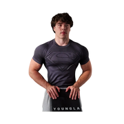 YoungLA Superman Compression Tees 'Charcoal'