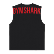 Gymshark Power Cut Off Tank - Black/Conditioning Red