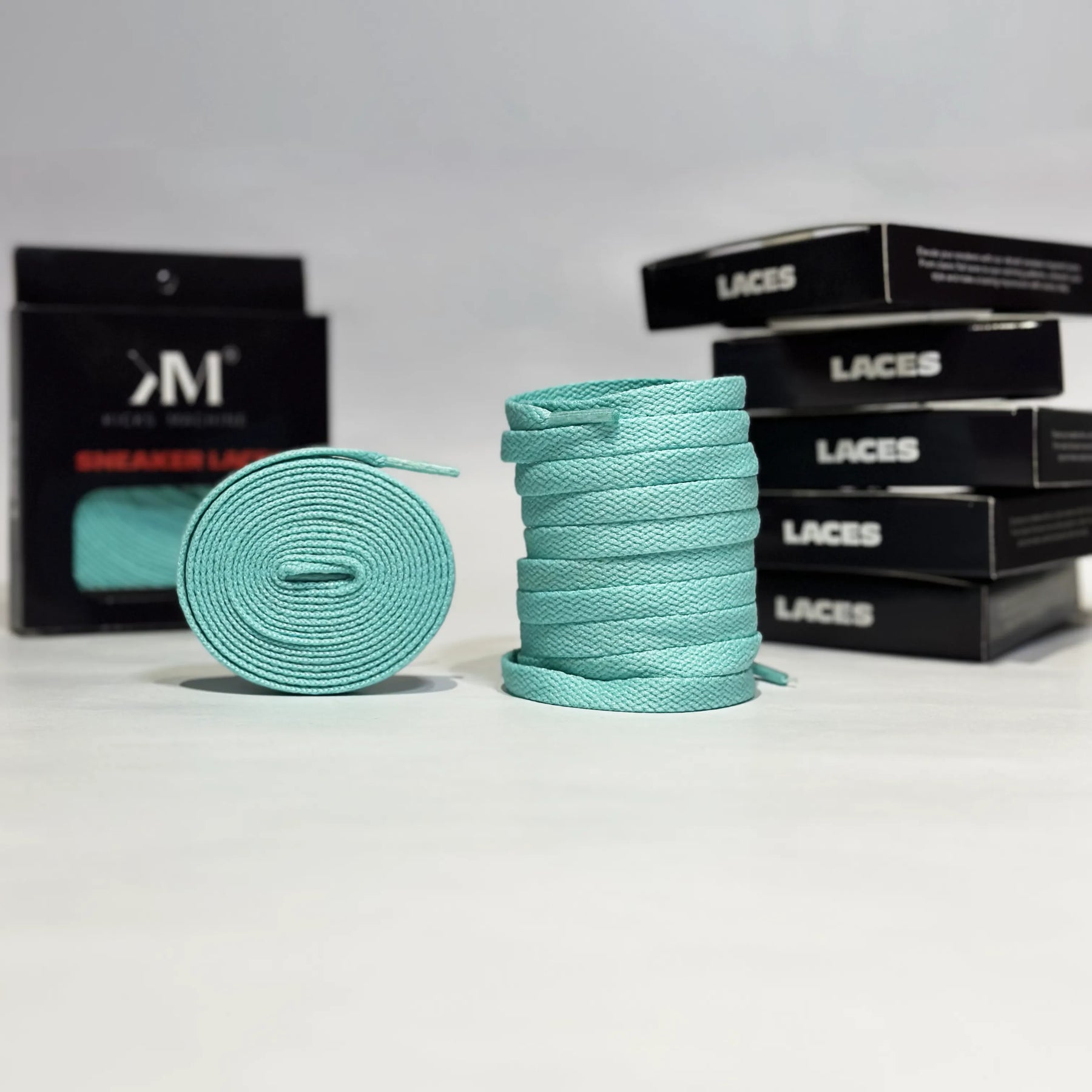 Flat Sneaker Laces- Mint Jordan laces AJ1 Laces Kicks Machine